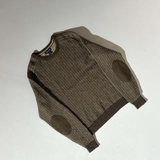 00's  LANDS' END "merino wool" ラグラン バーズアイ ニット セーター