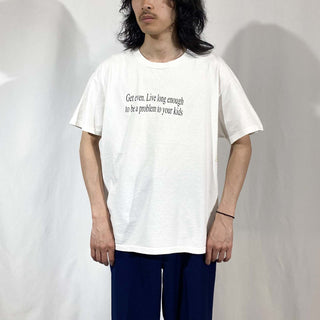 90's "made in USA" Hanes メッセージ Tシャツ