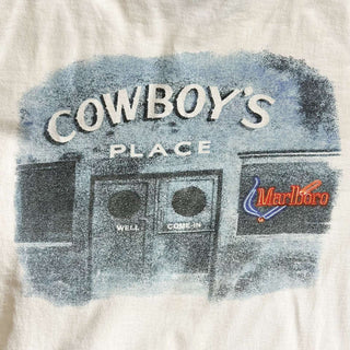 90's "made in USA" DELTA "cowboy's place" Marlboro 企業 両面プリント Tシャツ