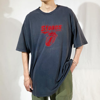 The Rolling Stones "LIP & TONGUE" フェード ボロ バンド Tシャツ