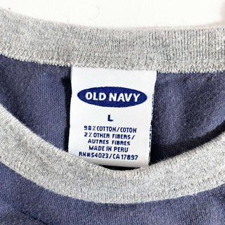 00's OLD NAVY ネイビー×グレー リンガー Tシャツ