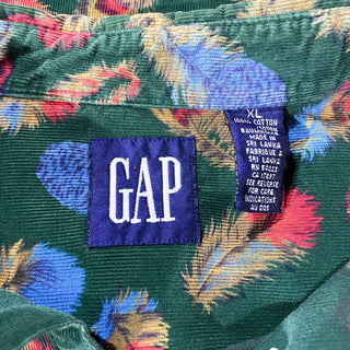 90's GAP 総柄 コーデュロイ L/Sシャツ