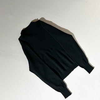 90's RALPH LAUREN "lambswool" ブラック ニット L/Sポロシャツ