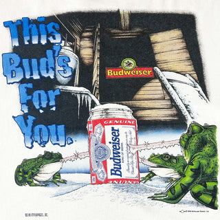 90's "made in USA" GILDAN "3 frogs" Budweiser 両面プリント 企業 Tシャツ