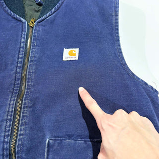 80's "made in USA" Carhartt ネイビー ダック ワーク ベスト