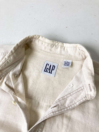 90's GAP ボタンダウン リネン L/Sシャツ