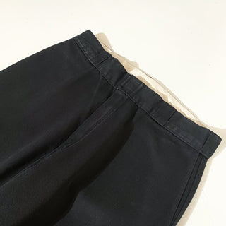 Dickies ブラック ダブルニー ワークパンツ