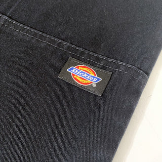 Dickies ブラック ダブルニー ワークパンツ