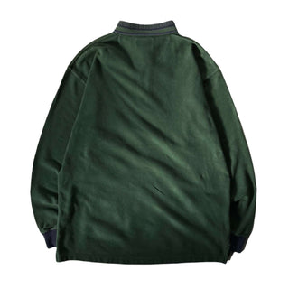 90's IVY CREW L/S ワンポイントロゴ ポロシャツ