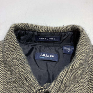 古着 ARROW へリンボーン フラップ アクリルシャツ