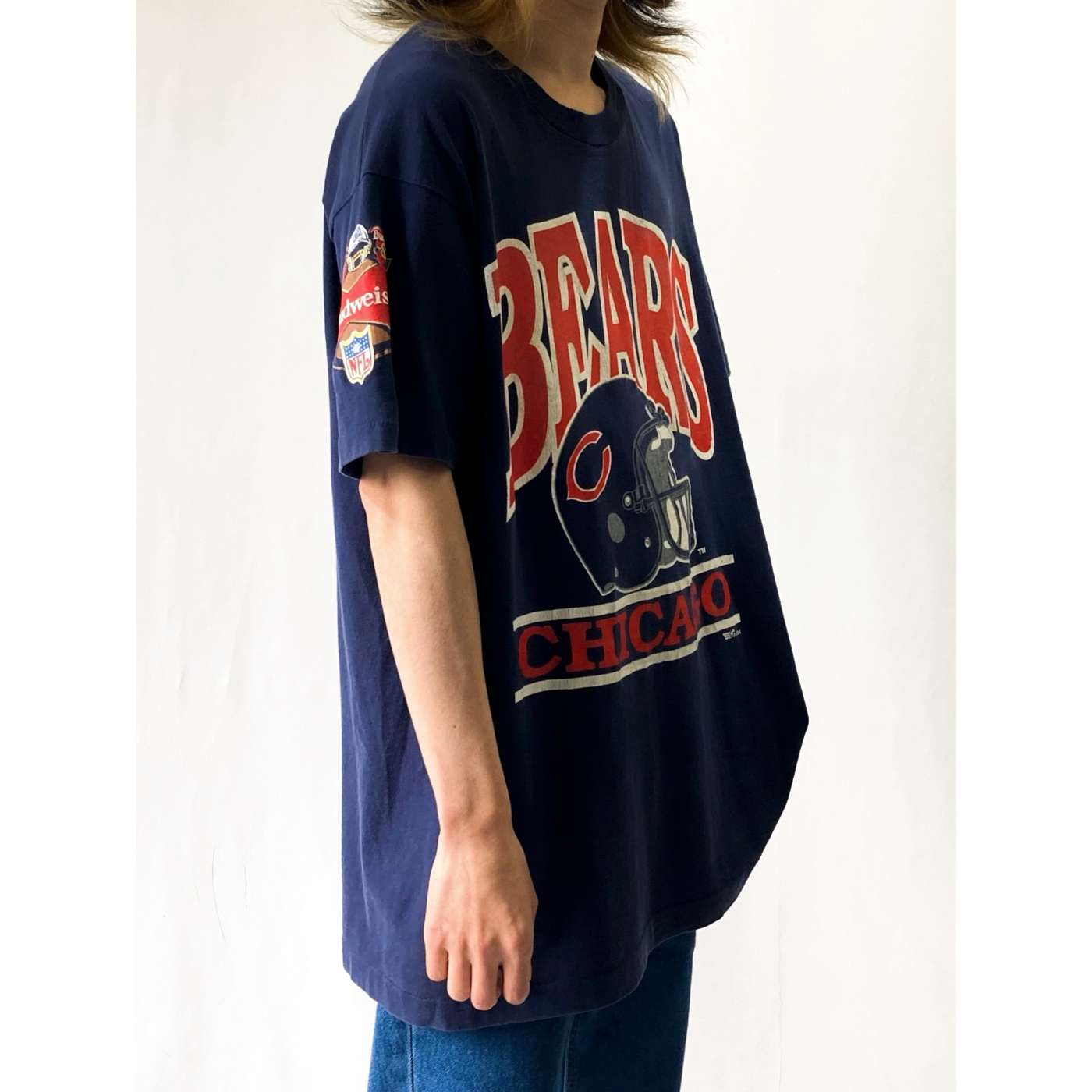 古着–90's FRUIT OF THE ROOM NFL bears プリントTシャツ – 【古着通販