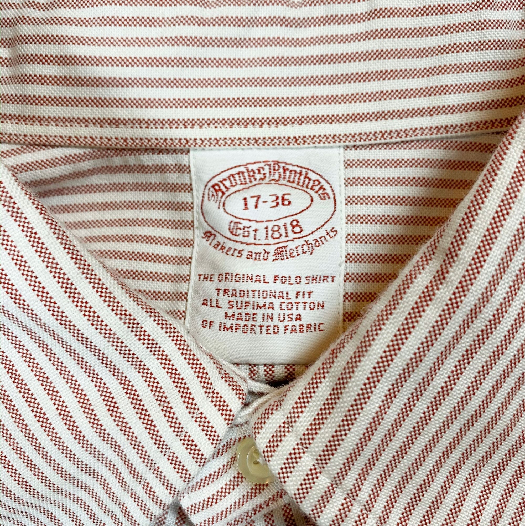 15-4Brooks Brothers ストライプシャツ MADE IN USA