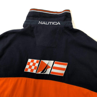 NAUTICA 切り替えボーダーワンポイントポロシャツ