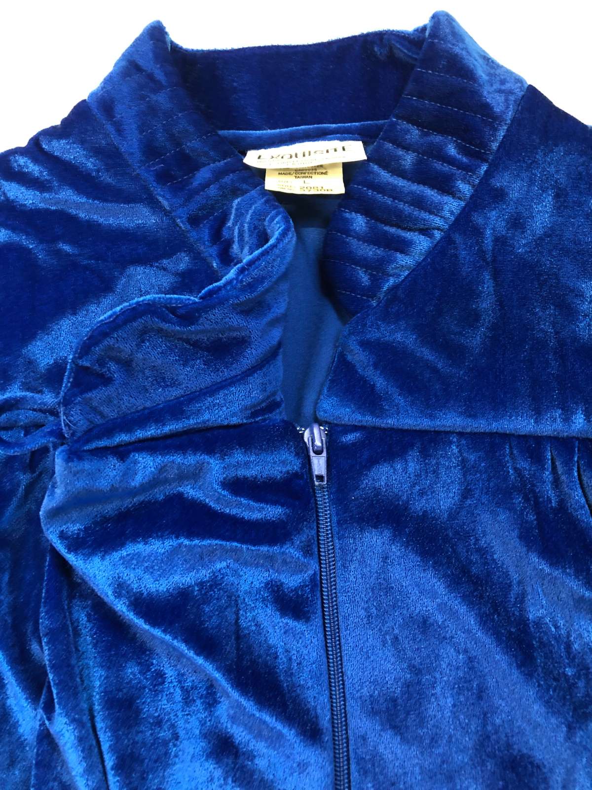 80´s USA VINTAGE Vanity Fair VELOUR ZIP UP LONG ONE PIECE/80年代