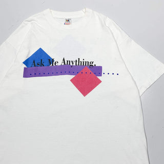 "made in USA" 90's "Ask Me Anything" 両面プリント Tシャツ