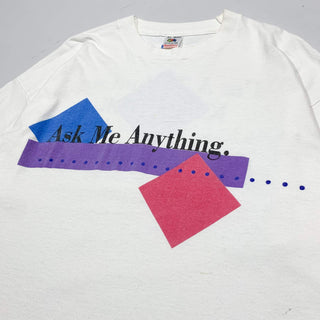 "made in USA" 90's "Ask Me Anything" 両面プリント Tシャツ