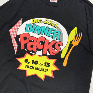 90's Hanes "BIG BELL DINNER PACKS" 両面プリント Tシャツ