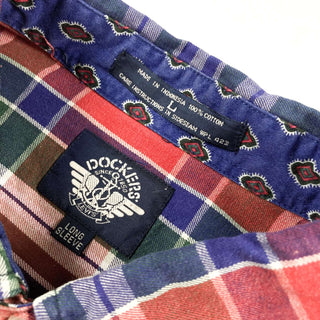 90's DOCKERS L/S ボタンダウン チェックシャツ